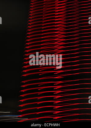 Abstrakte Licht, Tour Montparnasse-Turm, La Nuit Blanche, White Night, Paris, Frankreich Stockfoto