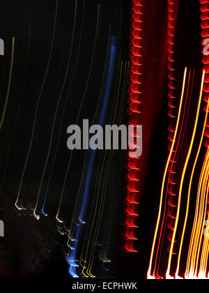 Abstrakte Licht, Tour Montparnasse-Turm, La Nuit Blanche, White Night, Paris, Frankreich Stockfoto