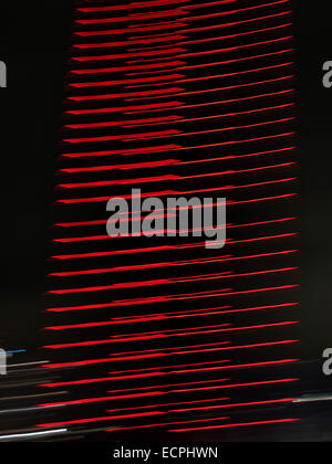 Abstrakte Licht, Tour Montparnasse-Turm, La Nuit Blanche, White Night, Paris, Frankreich Stockfoto