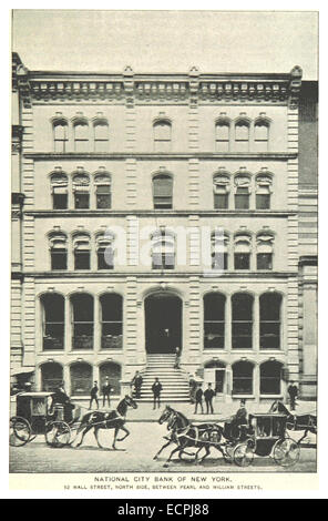 (King1893NYC) pg719 NATIONAL CITY BANK OF NEW YORK. 52 WALL STREET, NORDSEITE, ZWISCHEN PERLE UND WILLIAM STREET Stockfoto