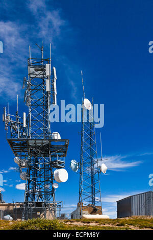 Ein WIRELSS SENDETURM an LOBO Punkt auf der kontinentalen Wasserscheide - COLORADO ROCKIES Stockfoto