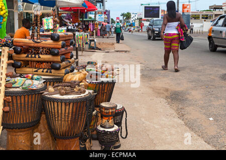 Souvenir-Shop auf der Oxford Street, Osu, Accra, Ghana, Afrika Stockfoto