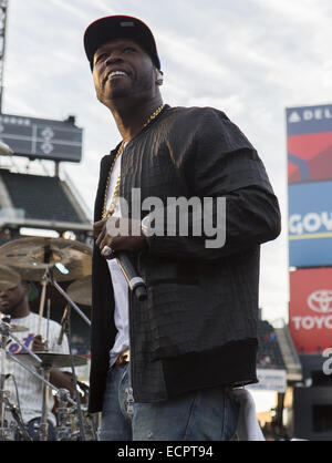 50 Cent tritt bei Citi Field zum Auftakt der New York Mets 2014 Pfostenspiel Konzertreihe Featuring: 50 Cent wo: Queens, New York, USA bei: 14. Juni 2014 Stockfoto