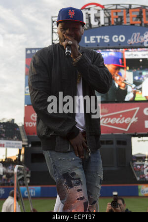 50 Cent tritt bei Citi Field zum Auftakt der New York Mets 2014 Pfostenspiel Konzertreihe Featuring: 50 Cent wo: Queens, New York, USA bei: 14. Juni 2014 Stockfoto