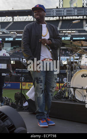 50 Cent tritt bei Citi Field zum Auftakt der New York Mets 2014 Pfostenspiel Konzertreihe Featuring: 50 Cent wo: Queens, New York, USA bei: 14. Juni 2014 Stockfoto