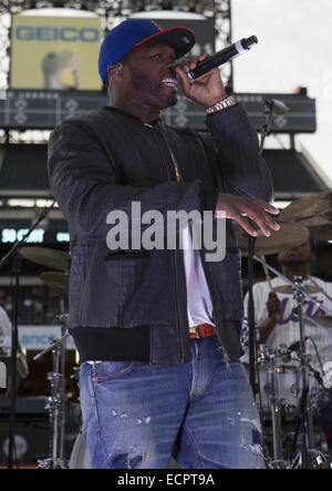 50 Cent tritt bei Citi Field zum Auftakt der New York Mets 2014 Pfostenspiel Konzertreihe Featuring: 50 Cent wo: Queens, New York, USA bei: 14. Juni 2014 Stockfoto