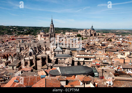 Historische Stadt Skyline Toledo Spanien Spanish Town Stockfoto