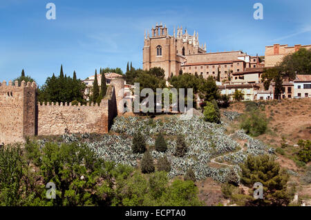 Historische Stadt Skyline Toledo Spanien Spanish Town Stockfoto