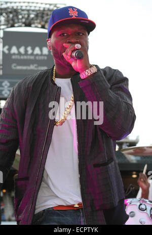 50 Cent tritt bei Citi Field zum Auftakt der New York Mets 2014 Pfostenspiel Konzertreihe Featuring: 50 Cent wo: New York, Vereinigte Staaten von Amerika bei: 14. Juni 2014 Stockfoto