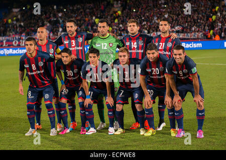 Marrakesch, Marokko. 17. Dezember 2014. San Lorenzo-Team Gruppe Line-up Fußball: FIFA Club World Cup Marokko 2014-Halbfinale Spiel zwischen San Lorenzo 2-1 Auckland City im Stade de Marrakech in Marrakesch, Marokko. Bildnachweis: Maurizio Borsari/AFLO/Alamy Live-Nachrichten Stockfoto