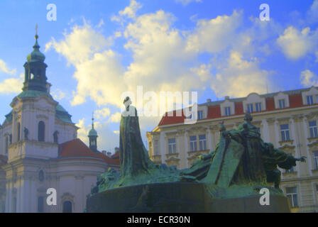 Eine Vielzahl von Ansichten in und um alte & neue Prag zeigt die malerische und historische Aspekte der antiken Stadt. Stockfoto