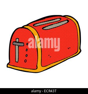 Retro Comic Buch Style Cartoon toaster Stock Vektor