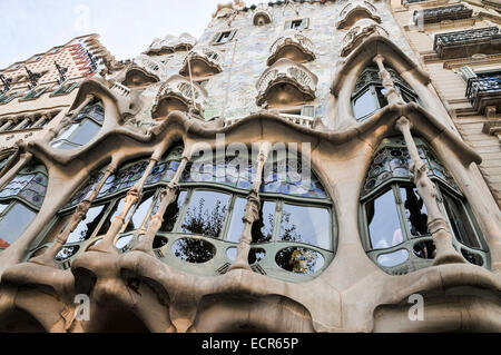 Spanien, Barcelona, Casa Batlló vom Architekten Antoni Gaudi Stockfoto