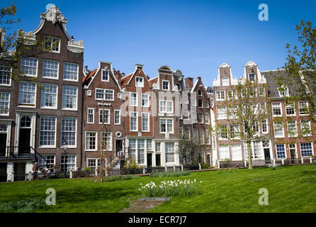 Das begijnhof Innenhof in der Mitte von Amsterdam, Die Niederlande Stockfoto