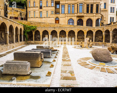 Alten Markt in der alten Stadt von Baku, Aserbaidschan Stockfoto