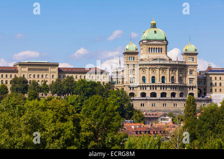 BUNDESHAUS DER SCHWEIZ, BUNDESHAUS, PARLAMENTSGEBÄUDE, STADT, BERN, BERN, KANTON BERN, SCHWEIZ Stockfoto