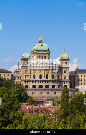 BUNDESHAUS DER SCHWEIZ, BUNDESHAUS, PARLAMENTSGEBÄUDE, STADT, BERN, BERN, KANTON BERN, SCHWEIZ Stockfoto