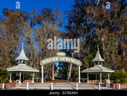 Eingang zum Silver Springs State Park in der Nähe von Ocala, Marion County, Florida, USA Stockfoto