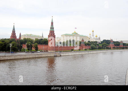 Kreml Moskau Moskwa Sommertag Juni Regentag Stockfoto