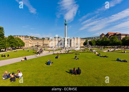 NEUES SCHLOSS, SCHLOSSPLATZ-PLATZ, STUTTGART, BADEN-WÜRTTEMBERG, DEUTSCHLAND Stockfoto