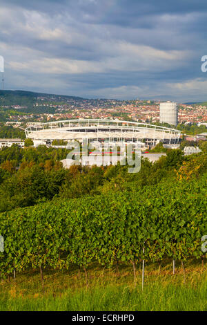 DIE MERCEDES-BENZ ARENA, FUßBALL-STADION DES VFB STUTTGART, BAD CANNSTATT, STUTTGART, BADEN-WÜRTTEMBERG, DEUTSCHLAND Stockfoto