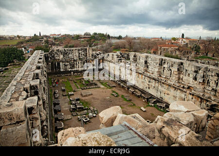 Ruinen des antiken Apollo-Tempel in Didyma, Türkei Stockfoto