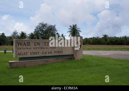 Mikronesien, Marianen, US-Territorium Guam, Agat. Krieg im Pazifik National Historic Park, Ga'an Punkt. Stockfoto