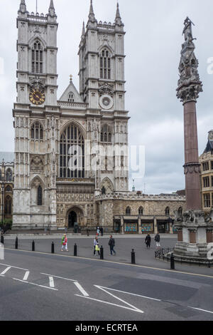 Westminster Abbey, formal den Titel der Stiftskirche St. Peter in Westminster, ist eine große, vor allem gotische Kirche in der City of Westminster, London Stockfoto