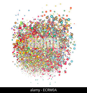 abstrakte Blase Muster in mehrere Farben auf weiß Stockfoto