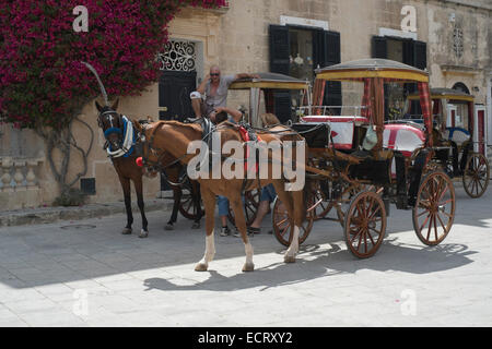 Straßenszenen in Mdina in Malta Stockfoto