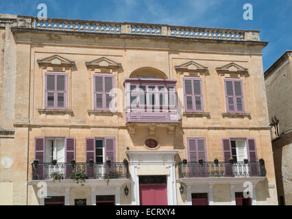 Straßenszenen in Mdina in Malta Stockfoto