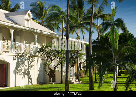 Mauritius, Flic En Flac, Sugar Beach Hotel, Zimmer im kolonialen Stil, dekoriert traditionell Traufe Stockfoto