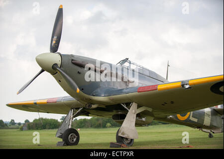 2. Weltkrieg Kämpfer Flugzeug, Hawker Sea Hurricane, Shuttleworth Collection Old Warden Flugplatz Stockfoto