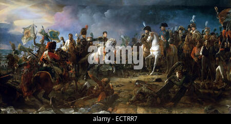 Napoleon in der Schlacht von Austerlitz, von François Gérard 1805. Stockfoto