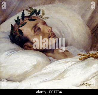 Napoleon auf seinem Sterbebett von Émile Jean Horace Vernet Stockfoto