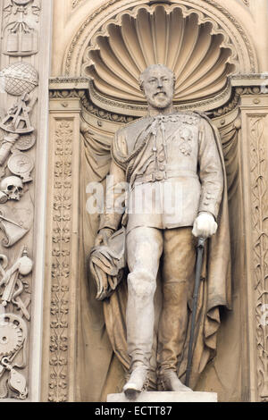 Statue von Edward VII auf Temple Bar Memorial Fleet Street London England Stockfoto