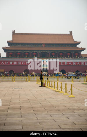 Verbotene Stadt, Platz des himmlischen Friedens während Feiertag, Peking, China Stockfoto