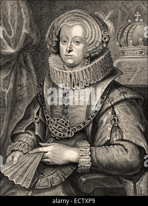 Maria Anna von Spanien, 1606-1646, heilige römische Kaiserin als Ehefrau von Ferdinand III., Kaiser des Heiligen Römischen Reiches, Maria Anna von Spanien, 1 Stockfoto