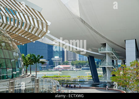 ArtScience Museum, eine der Attraktionen im Marina Bay Sands, ein integriertes Resort in Singapur Stockfoto