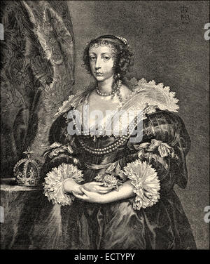 Henrietta Maria von Frankreich, 1609 – 1669, Queen Consort von England, Schottland und Irland als die Frau von König Charles I., Henriet Stockfoto