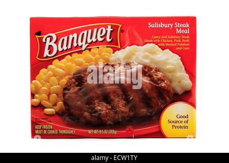 Bankett Salisbury Steak Fertiggerichte Stockfoto