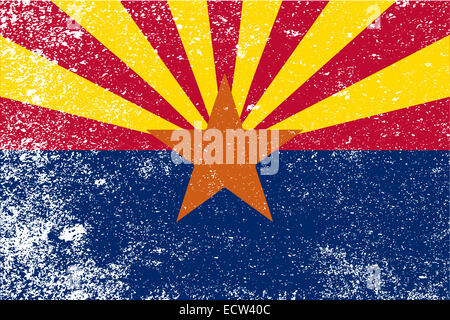 Die Staatsflagge des Bundesstaates Arizona Stockfoto