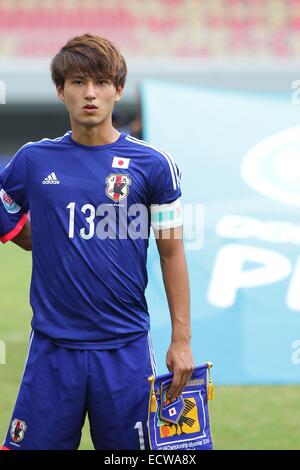 Nay Pyi Taw, Myanmar. 17. Oktober 2014. Takumi Minamino (JPN) Fußball: AFC U-19-Weltmeisterschaft 2014 Viertel-Finale match zwischen Japan 1(4-5) 1 Nordkorea Wunna Theikdi Stadion in Nay Pyi Taw, Myanmar. © AFLO/Alamy Live-Nachrichten Stockfoto