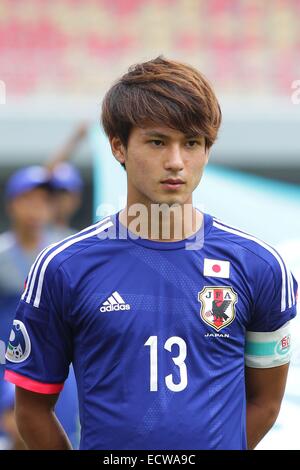 Nay Pyi Taw, Myanmar. 17. Oktober 2014. Takumi Minamino (JPN) Fußball: AFC U-19-Weltmeisterschaft 2014 Viertel-Finale match zwischen Japan 1(4-5) 1 Nordkorea Wunna Theikdi Stadion in Nay Pyi Taw, Myanmar. © AFLO/Alamy Live-Nachrichten Stockfoto