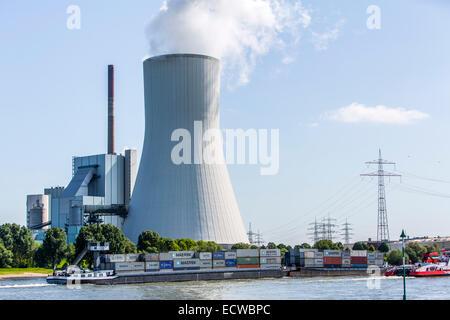 STEAG Kohlekraftwerk Walsum auf dem Rhein bei Duisburg, riesigen Turm Kühlblock 10, Stockfoto