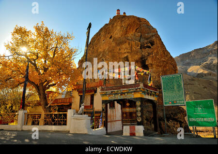 Buddha-Statue Mulbekh, Jammu und Kaschmir, Indien Stockfoto