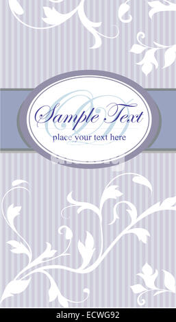 Vintage-Rahmen auf blauem nahtlose floralen Hintergrund. Stockfoto