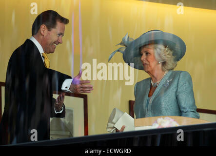 2014 royal Ascot - Atmosphäre und Promi-Sichtungen - Tag 1 mit: Camilla, Herzogin von Cornwall wo: Ascot, Großbritannien wenn: 17. Juni 2014 Stockfoto