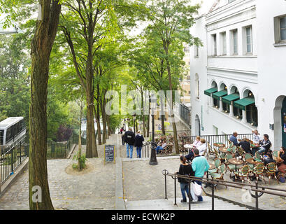Sacré Coeurs Schritte, Montmartre Paris Stockfoto