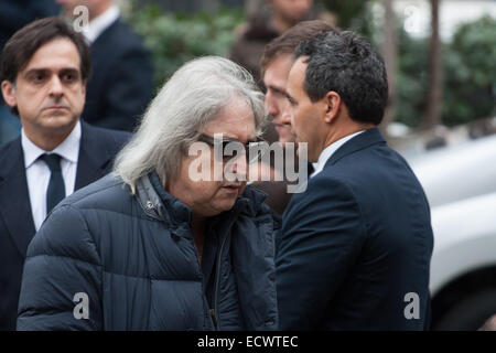 Italien, 20. Dezember 2014. Enrico Vanzina nahmen an der Beerdigung der italienischen Schauspielerin Virna Lisi, im Alter von 78 Jahren verstorben. Bildnachweis: Luca Prizia/Pacific Press/Alamy Live-Nachrichten Stockfoto